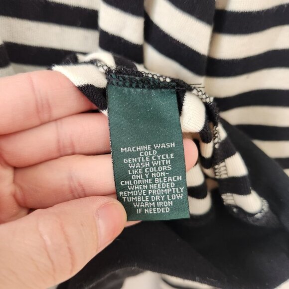 Lauren Ralph Lauren LRL Nautical Striped Hooded Long Sleeve Pullover Sweatshirt - Picture 6 of 6